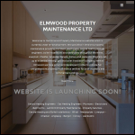 Screen shot of the Elmwood Property Services Ltd website.