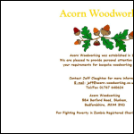 Screen shot of the Acorn Woodworking website.