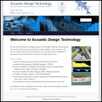 Screen shot of the Acoustic Design Technology website.