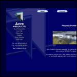Screen shot of the Acre Products Ltd website.