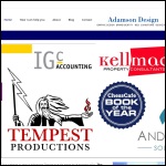 Screen shot of the Adamson Design website.