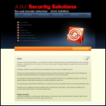 Screen shot of the Adi Security Solutions website.