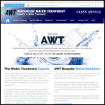 Screen shot of the Advanced Water Treatment (UK) Ltd website.