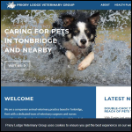 Screen shot of the Priory Lodge Veterinary Services Ltd website.