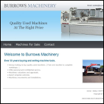 Screen shot of the Burrows Machinery website.