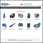 Screen shot of the Automated Environmental Systems Ltd website.
