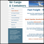 Screen shot of the Air Cargo & Container Services Ltd website.