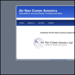 Screen shot of the Air Nav Comm Avionics Ltd website.