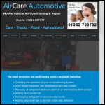 Screen shot of the Air-care-automotive website.