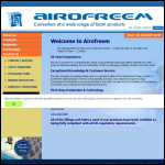 Screen shot of the Airofreem Ltd website.
