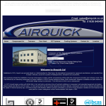 Screen shot of the Airquick (Newark) Ltd website.