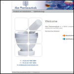 Screen shot of the Alan Pharmaceuticals website.