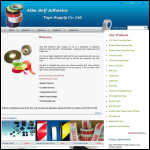 Screen shot of the Alba Self-Adhesive Tapes Supply Co Ltd website.