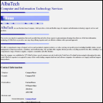 Screen shot of the AlbaTech Ltd website.