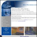 Screen shot of the Albion Office Interiors Ltd website.