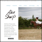 Screen shot of the Alex Sharp Photography website.