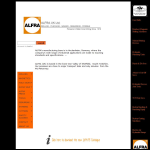 Screen shot of the Alfra (UK) Ltd website.