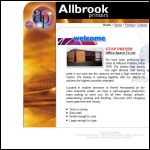 Screen shot of the Allbrook Printers website.