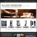 Screen shot of the Allen Vending Services website.