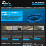 Screen shot of the EWL WaterJet website.