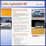 Screen shot of the Amba Hydraulics Ltd website.