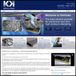 Screen shot of the Kemlows Die Casting Products Ltd website.