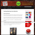Screen shot of the Red Hot Vending website.
