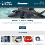 Screen shot of the Protech Finishing Ltd website.