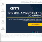 Screen shot of the ARM Ltd website.