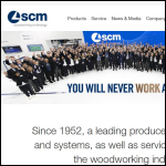 Screen shot of the SCM Group (UK) Ltd website.