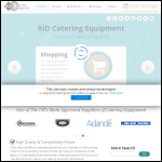 Screen shot of the KiD Catering Equipment website.