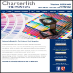 Screen shot of the Charterlith Printing Services website.
