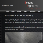 Screen shot of the Cousins Engineering website.