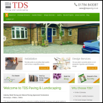 Screen shot of the TDS Paving & Landscaping website.