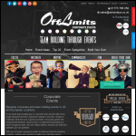 Screen shot of the Off Limits Corporate Events Ltd website.