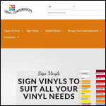 Screen shot of the The Vinyl Corporation website.