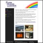 Screen shot of the Alpha Powder Coatings (Peterborough) Ltd website.