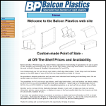 Screen shot of the Balcon Plastics Ltd website.