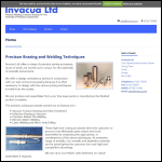 Screen shot of the Invacua Ltd website.