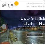 Screen shot of the Gemma Lighting Ltd website.