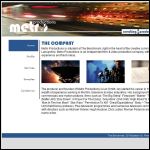 Screen shot of the Metro Productions website.
