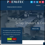 Screen shot of the Premitec Ltd website.