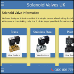 Screen shot of the Solenoid Valves (UK) Ltd website.