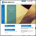 Screen shot of the NGK Berylco (UK) Ltd website.