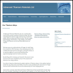 Screen shot of the Advanced Titanium Materials Ltd website.