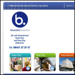 Screen shot of the Bluedot Express Logistics Ltd website.