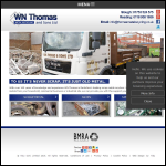 Screen shot of the WN Thomas & Sons Ltd website.