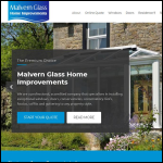 Screen shot of the Malvern Glass website.