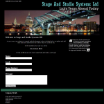 Screen shot of the Stage & Studio Systems Ltd website.