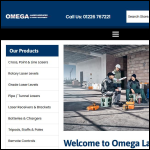 Screen shot of the Omega Laser Services website.